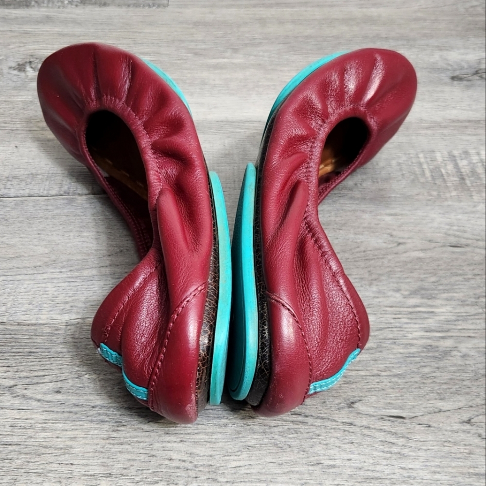 Tieks Gavrieli Ballet Flats Burgundy Red Leather Flats - Picture 11 of 15